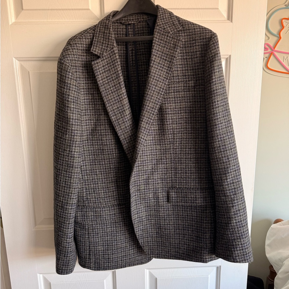 Bonobos Charcoal Checkered Blazer